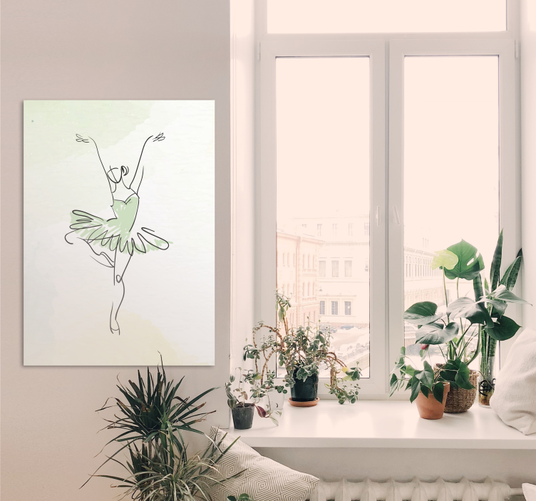 Wandbild ballerina elegante ballettbewegung - TenStickers