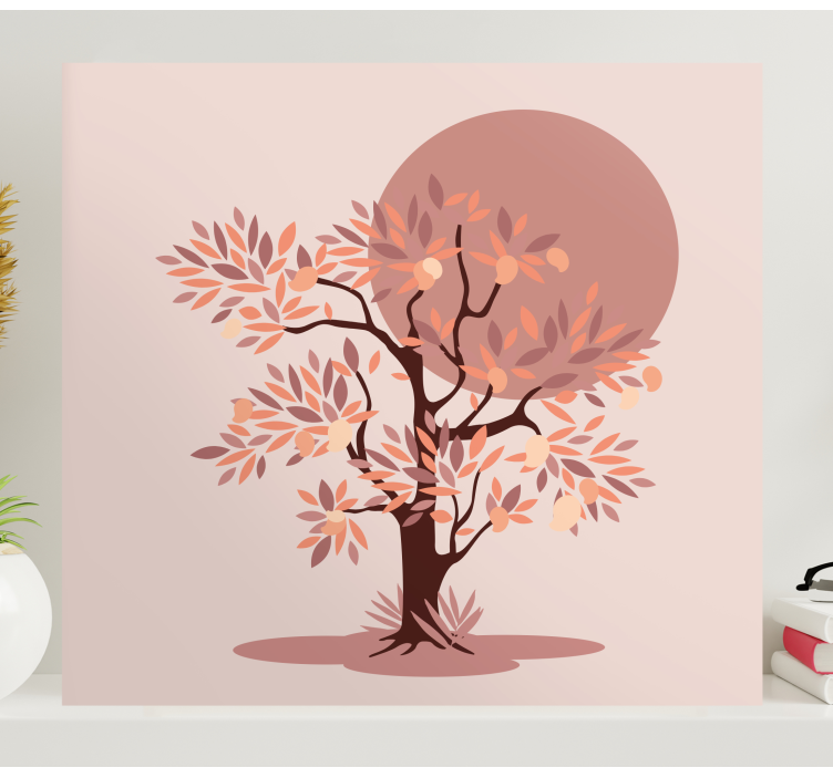Wandbild baum herbstbaum silhouette - TenStickers