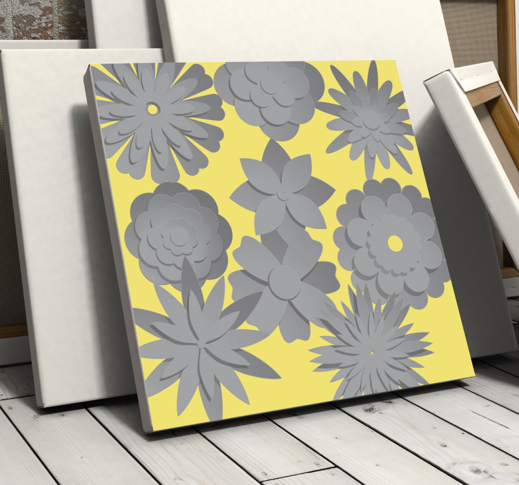 Leinwandbild Blume blumensilhouette - TenStickers