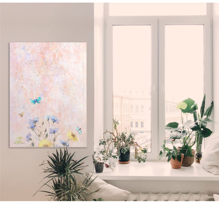 Leinwandbild Blume Öl deutsche blume - TenStickers