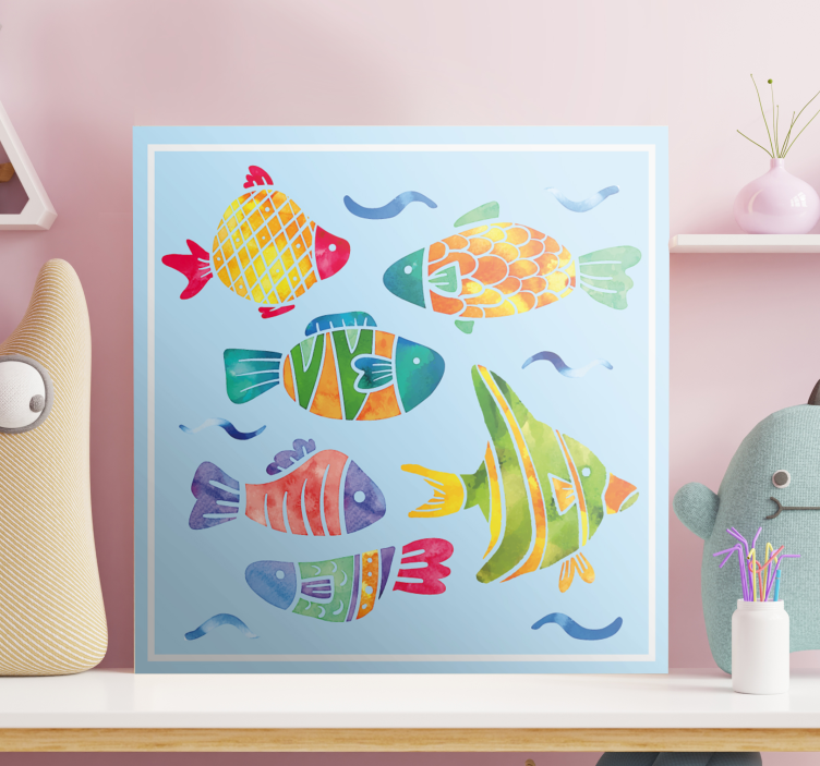 Wandbild fische buntes wasserleben - TenStickers