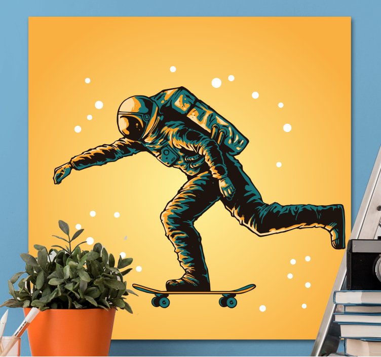Wandbild gaming skating astronaut abenteuer - TenStickers