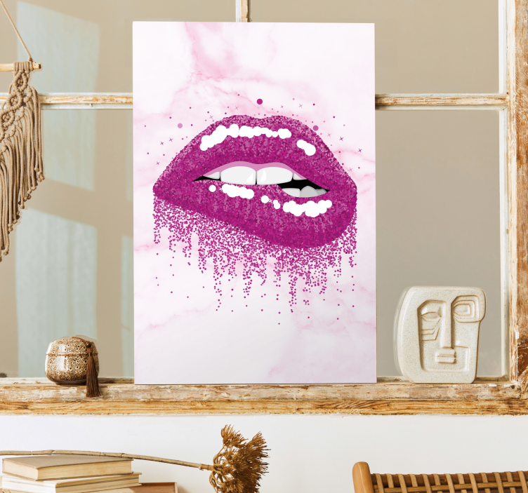 Wandbilder modern Abstrakte lippenrosatöne - TenStickers