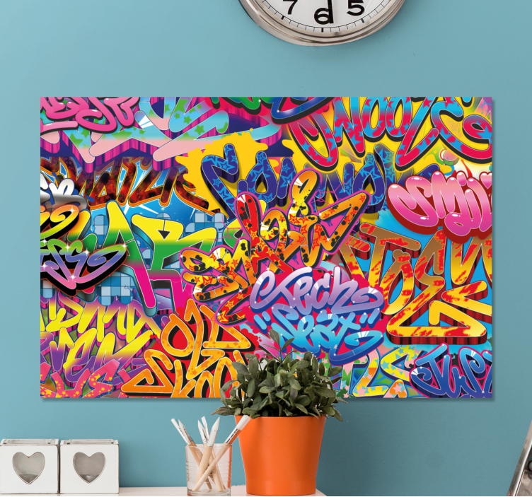 Wandbilder modern Buntes graffiti-maldesign - TenStickers