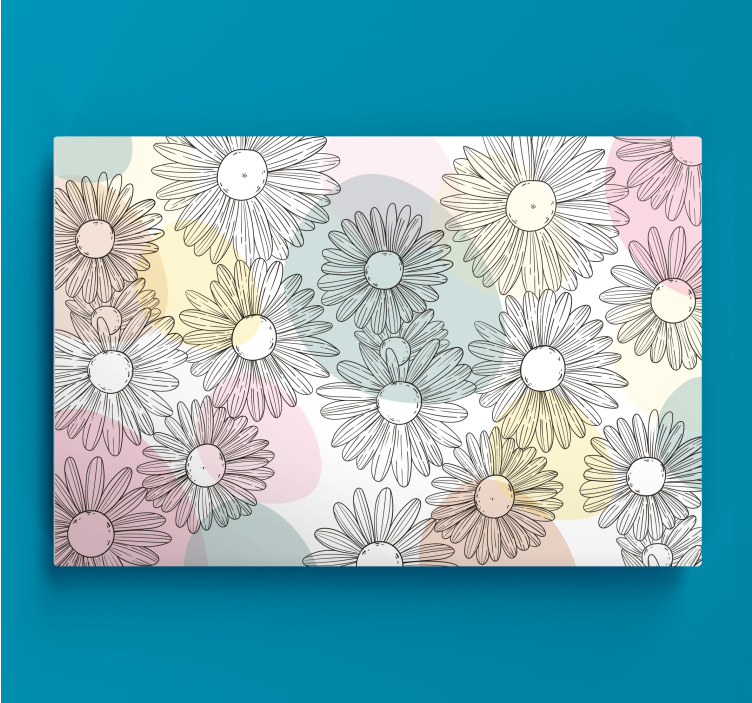 Wandbilder modern Formen und blumen im kawaii-stil - TenStickers