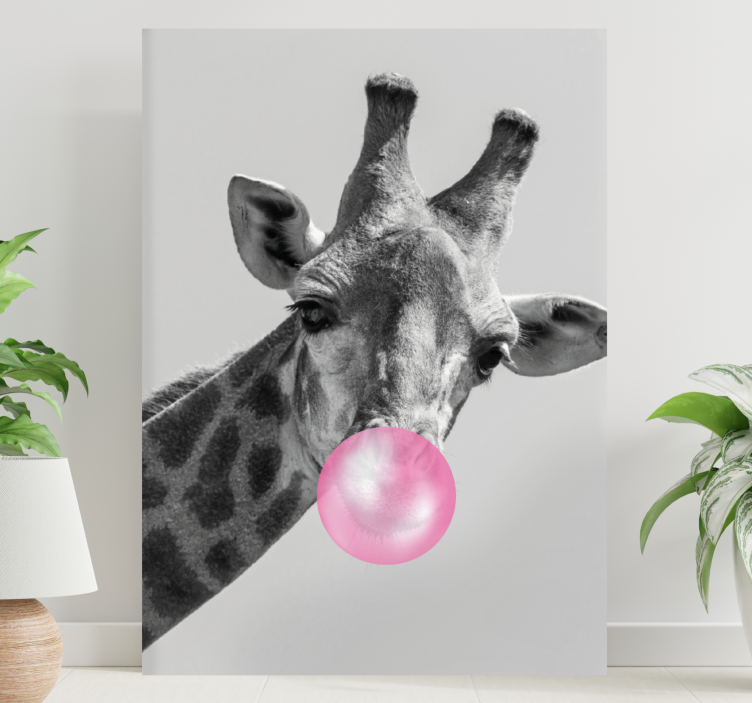 Wandbilder modern Lächeln kunstdesign süße giraffe - TenStickers