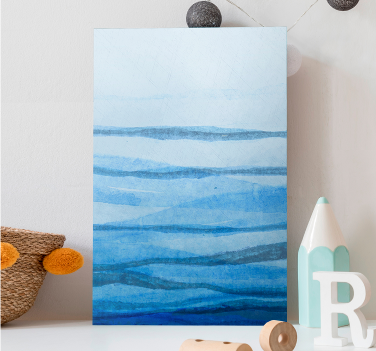 Wandbilder modern Stiele mit ombre-effekt in blautönen - TenStickers