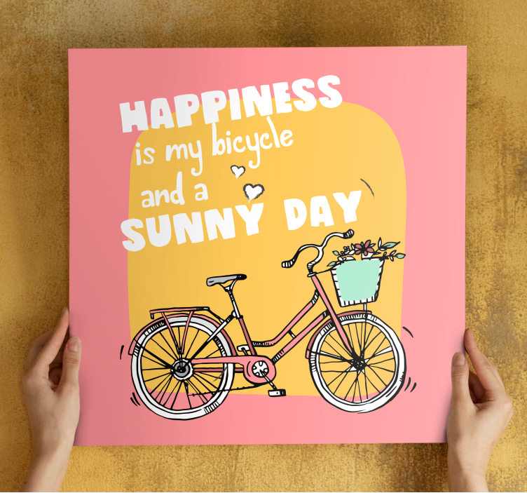 Wandbild motivation fahrrad und sonnentag - TenStickers