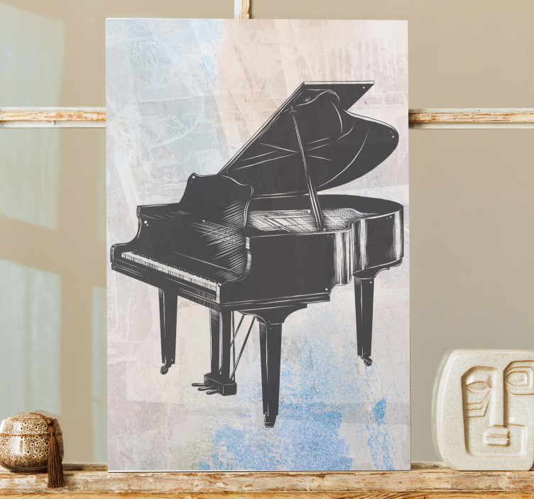 Wandbild musik im stil eines grand pianos - TenStickers