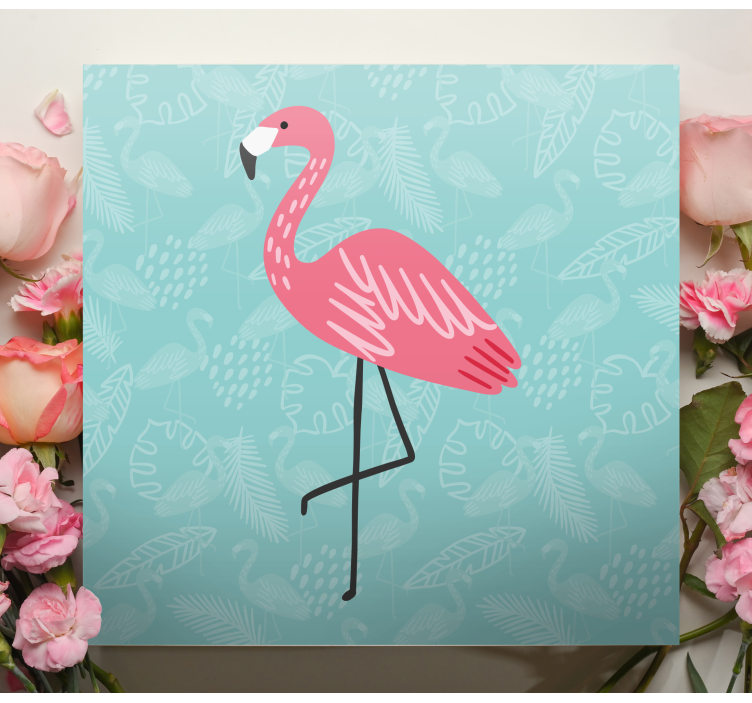 Wandbild tier flamingo anmutig stehend - TenStickers