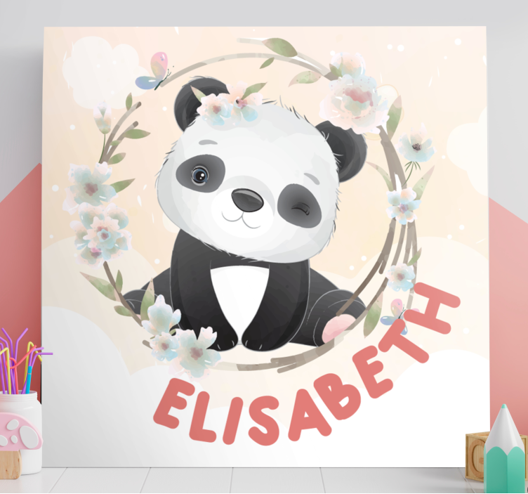 Wandbild tier im niedlichen panda design - TenStickers