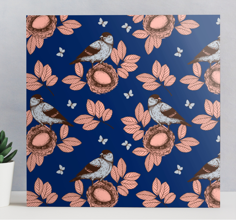 Leinwandbild Vogel zusammen nisten - TenStickers