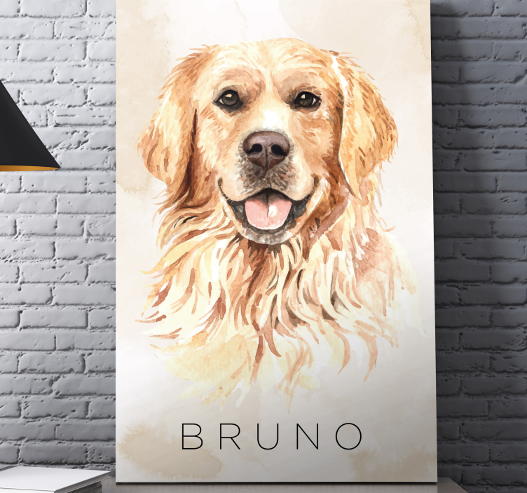 Wandbilder hunde golden retriever porträt - TenStickers