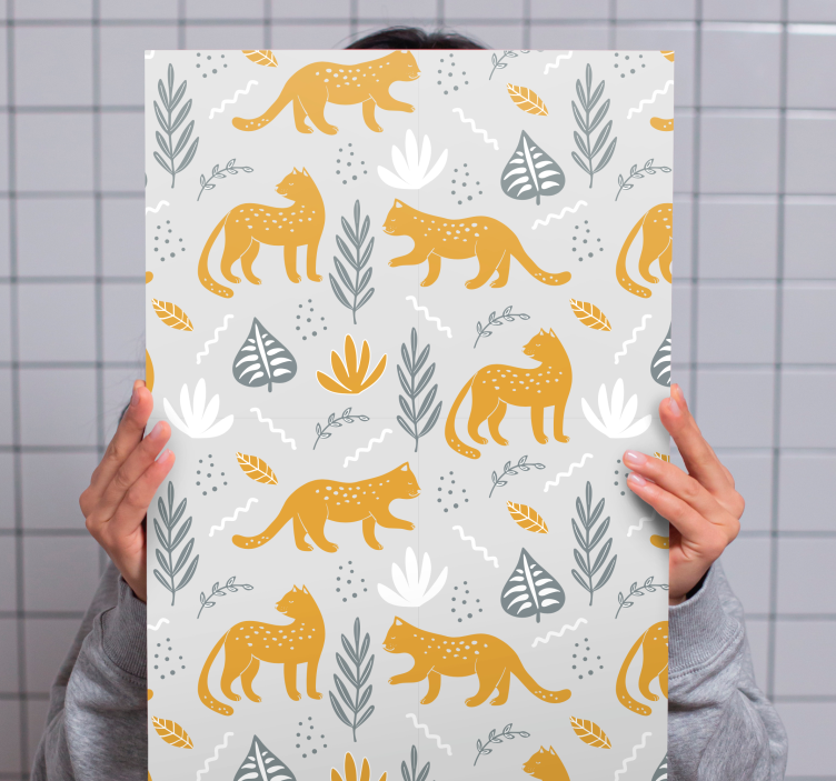 Wandbilder hunde mit verspieltem tiermuster - TenStickers