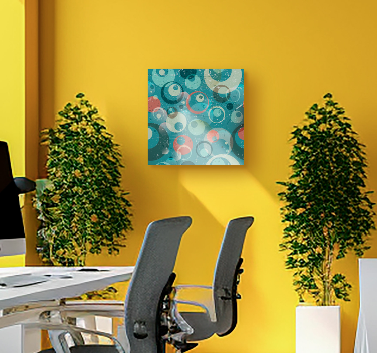 Kunst auf Leinwand abstrakte Kreise - TenStickers