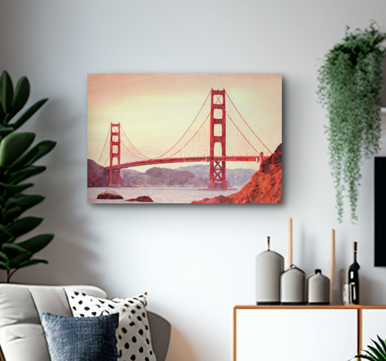 Kunst auf Leinwand Arte golden gate de san francisco - TenStickers