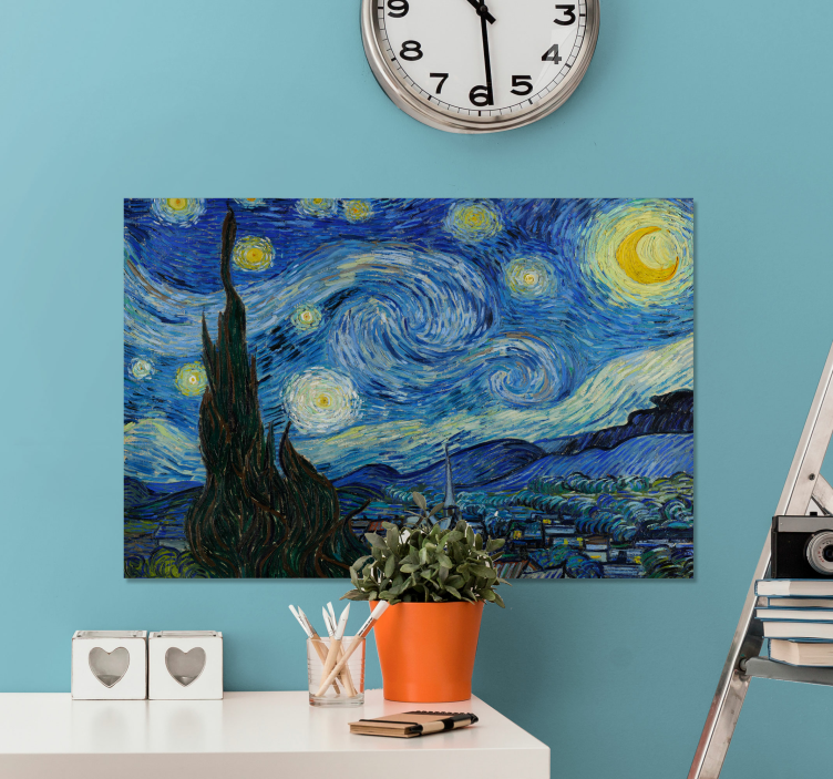 Kunst auf Leinwand "Die Sterne Nacht von Van Gogh" - TenStickers