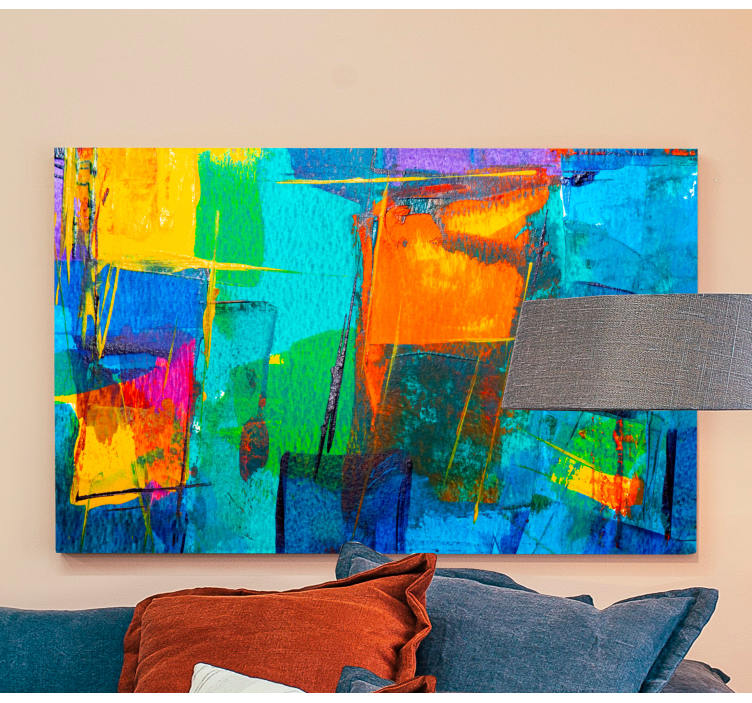 Kunst auf Leinwand Kinder malen spritzer - TenStickers