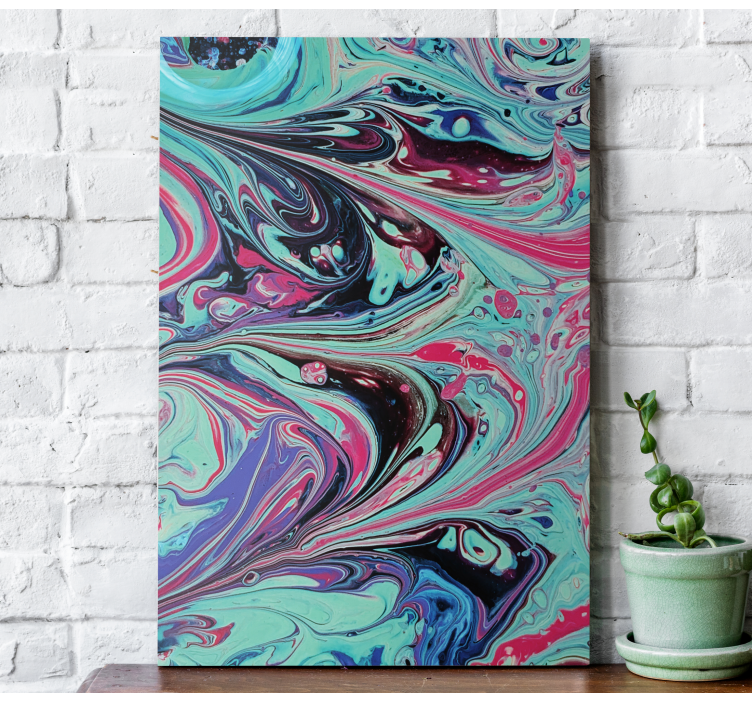 Kunst auf Leinwand Lila farbspritzer - TenStickers