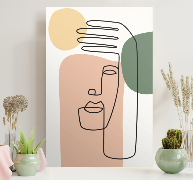 Kunst auf Leinwand Moderne minimalistische strichzeichnungen - TenStickers