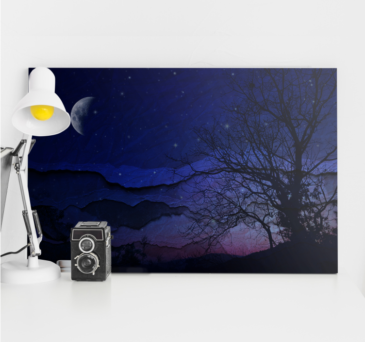 Wandbilder landschaft nacht-himmel gelassenheit - TenStickers