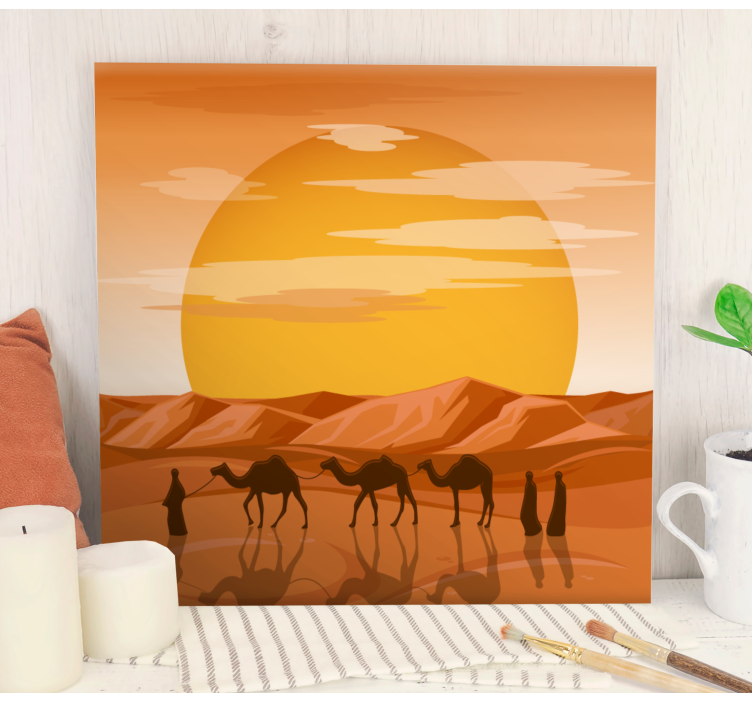 Wandbilder landschaft wüsten sonnenuntergang reise - TenStickers