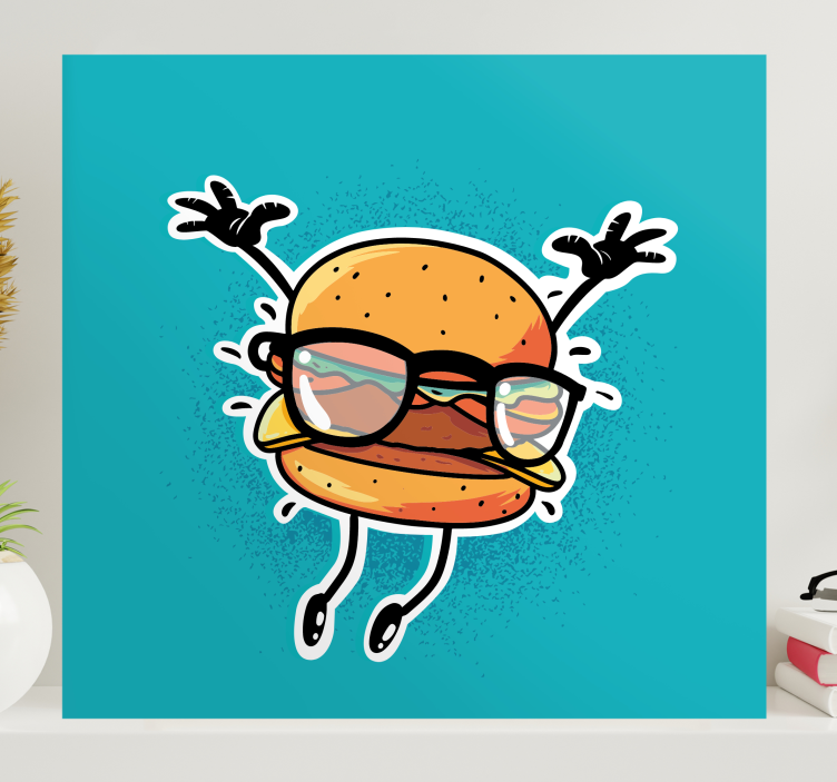 Wandbilder sprüche glücklicher burger charakter - TenStickers
