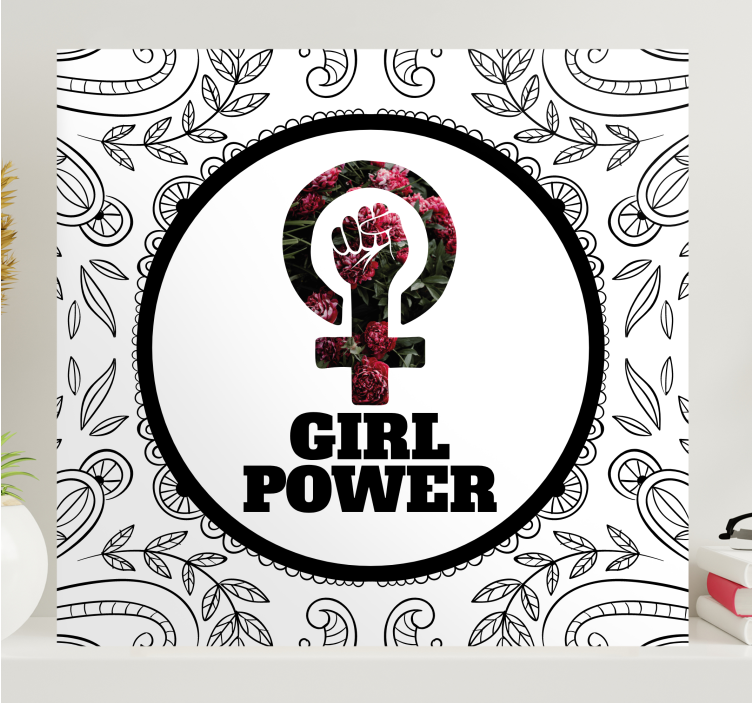 Wandbilder sprüche mit girl power symbol - TenStickers