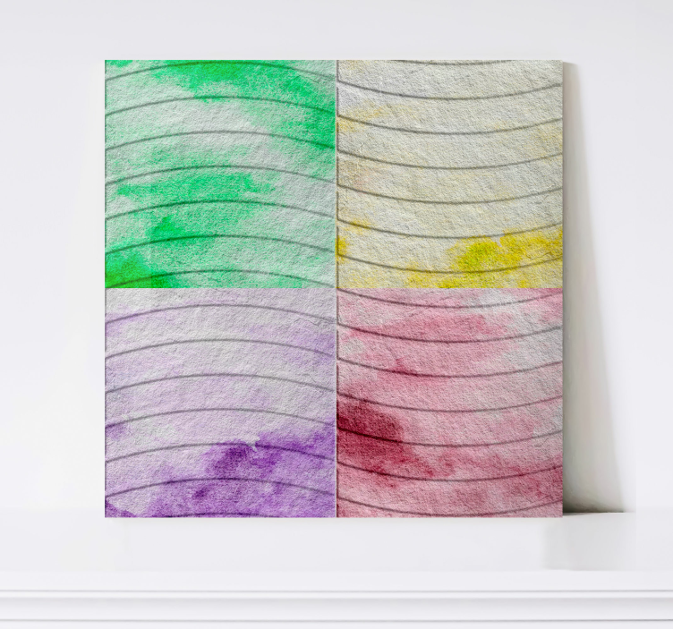 Wandbild Wohnzimmer Barcelona Fliesen - TenStickers