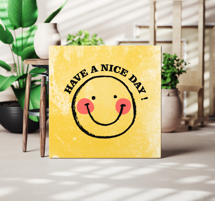 Wandbild Wohnzimmer "schönen tag" smiley-gesicht - TenStickers