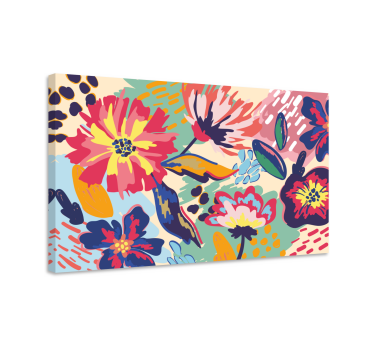 Wandbild modern Moderne gemalte blume - TenStickers