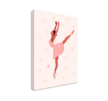 Leinwandbild Ballerina Bailarinas con corazones - TenStickers