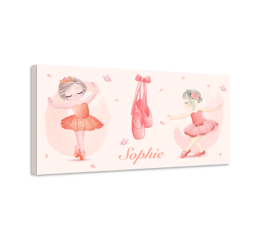 Leinwandbild Ballerina Bailarinas tríptico con nombre - TenStickers