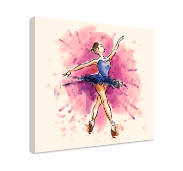 Leinwandbild Ballerina Bailarinas vestido lila - TenStickers