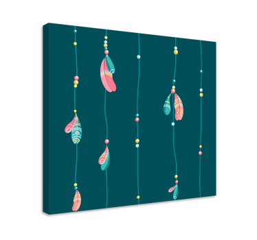 Wandbild federn im dekorativen federdesign - TenStickers
