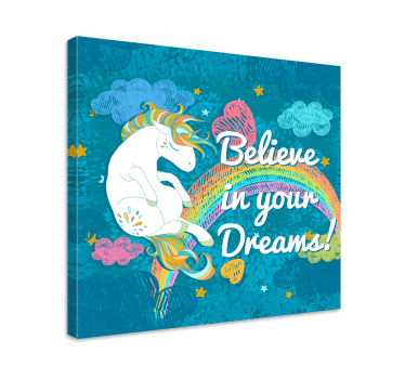 Wandbild Einhorn Einhorn mehrfarbig frase - TenStickers