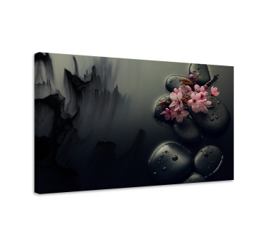 Wandbild elegant Elegantes flores piedras zen - TenStickers