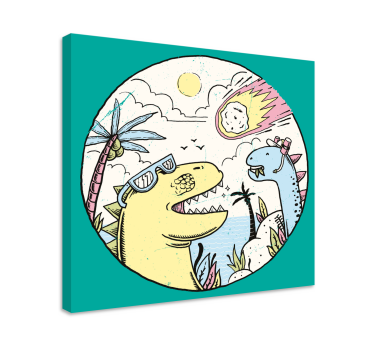 Dinosaurier wandbild abenteuer der dinosaurier - TenStickers