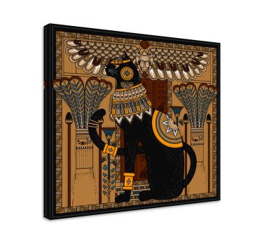 Wandbild elefant mit ägyptischer katze - TenStickers