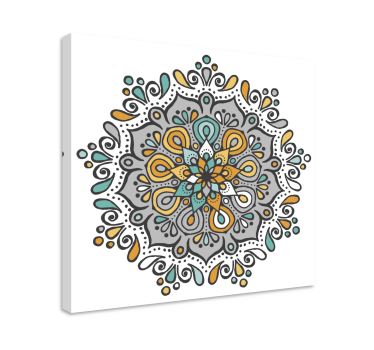 Wandbild Mandala Mandala bunt mit blumenform - TenStickers