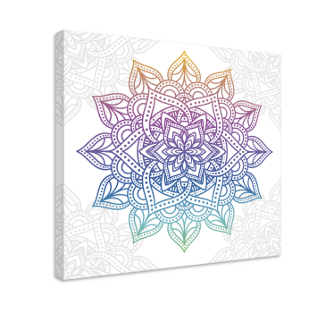 Wandbild Mandala Bunter farbverlauf - TenStickers