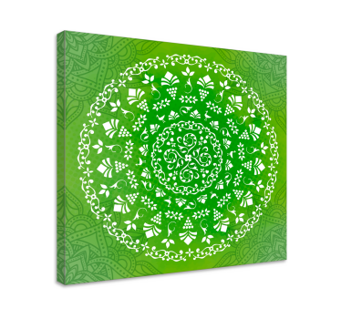 Zen bilder leinwand mit detailliertem botanischen mandala - TenStickers