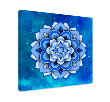 Wandbild Mandala Mandala blumenblau - TenStickers