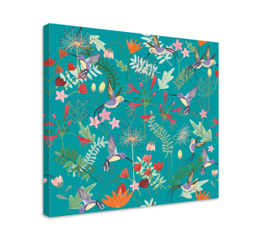 Wandbild Vogel Kolibri-muster - TenStickers