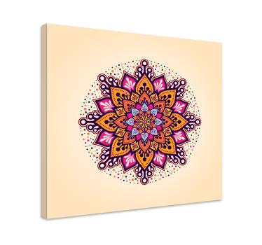 Wandbild Mandala Regenbogen beige - TenStickers