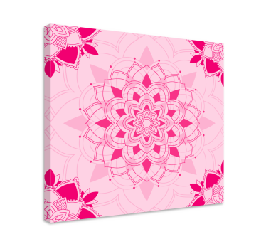 Zen bilder leinwand mit filigranem blumenmandala - TenStickers