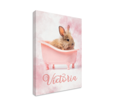Wandbilder katzen und niedliches kaninchenporträt - TenStickers