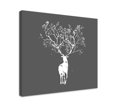 Hirsch Bild Leinwand Baumhirsch - TenStickers