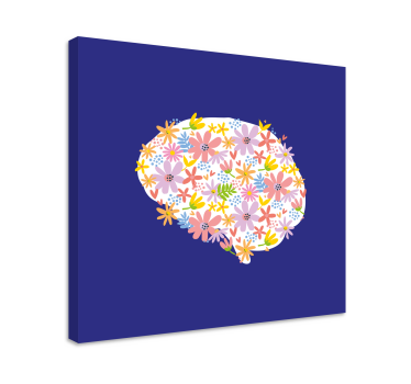 Wandbild Blume Blumen gehirn - TenStickers