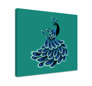 Wandbild Vogel Prächtiger pfau - TenStickers